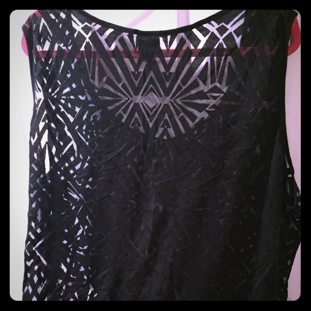 Worthington Geometric Laser Cut/Burnout Tanktop
